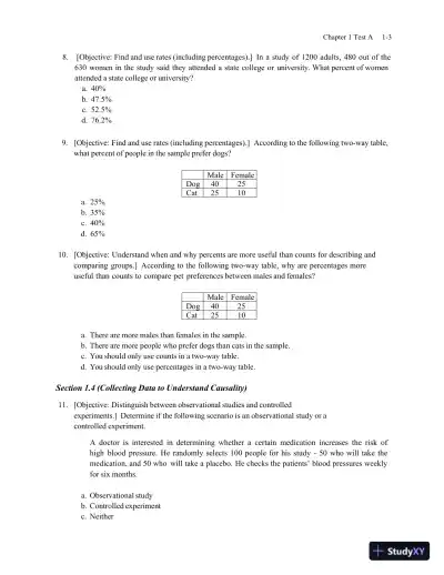 Test Bank for Statistics , 8th Edition - Page 4 preview image