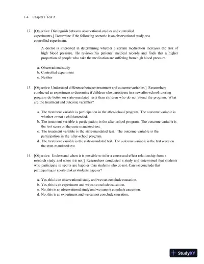 Test Bank for Statistics , 8th Edition - Page 5 preview image