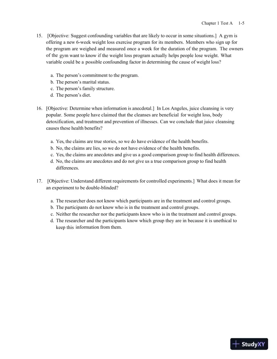 Test Bank for Statistics , 8th Edition, page 6