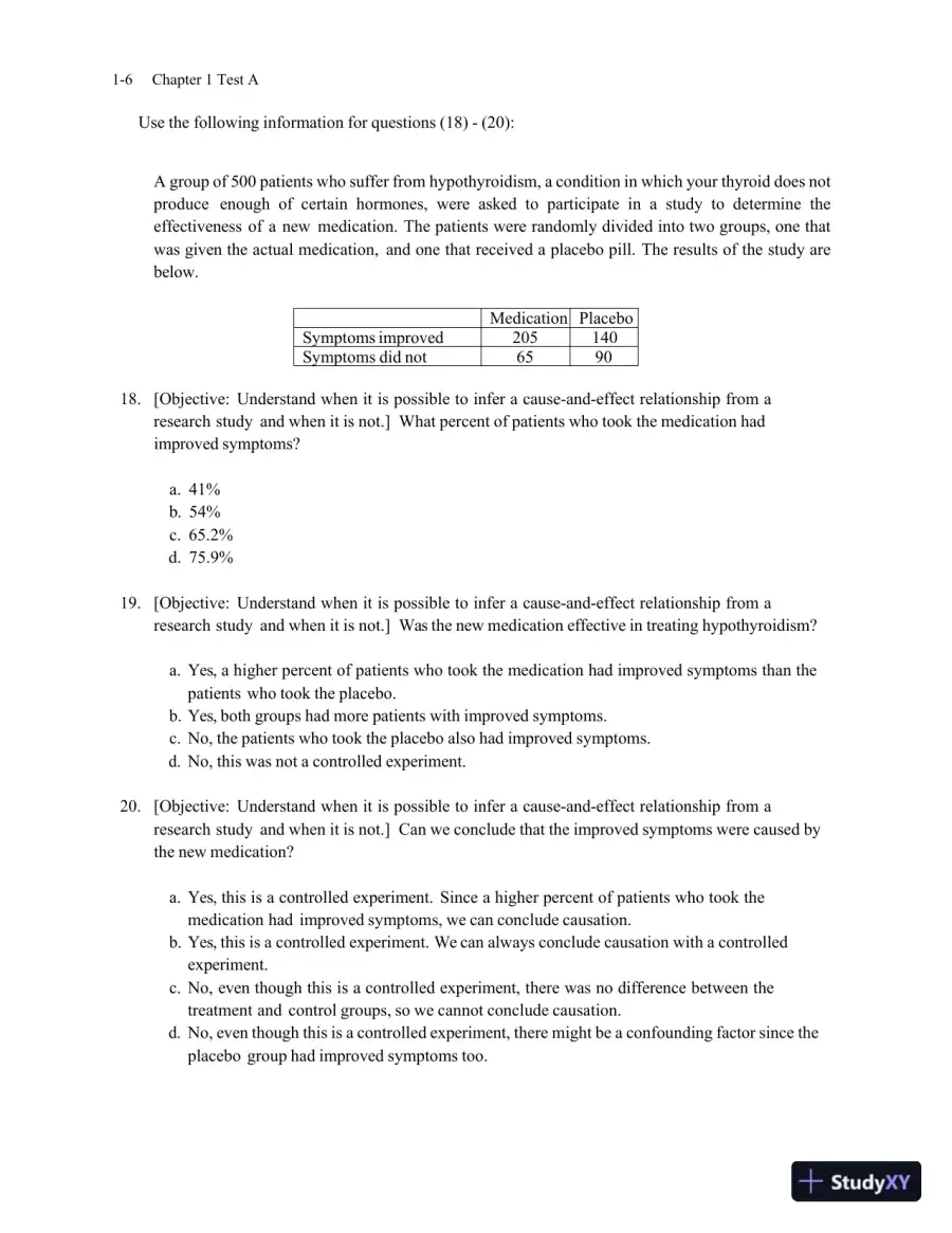 Test Bank for Statistics , 8th Edition, page 7
