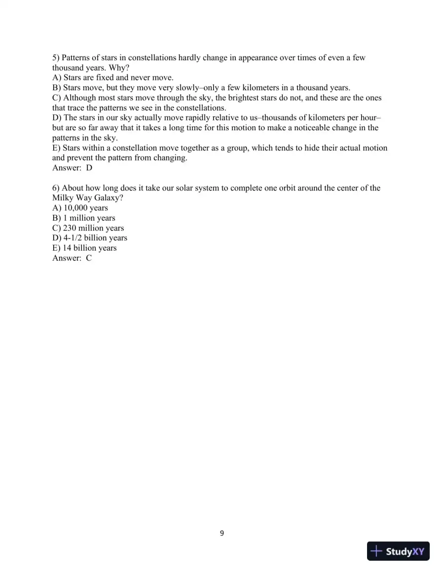 Test Bank for Cosmic Perspective, The, 9th Edition, page 10
