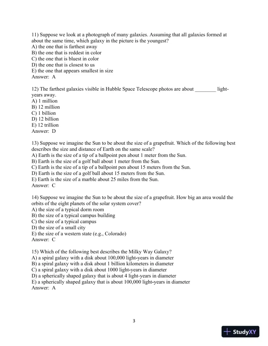 Test Bank for Cosmic Perspective, The, 9th Edition, page 4