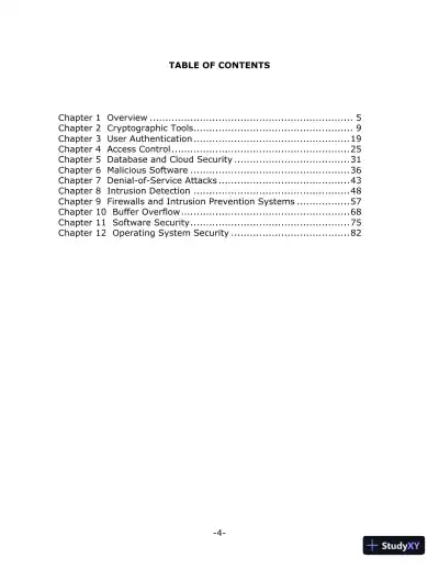 Solution Manual for Computer Security: Principles and Practice, 4th Edition - Page 3 preview image