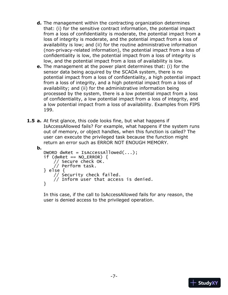 Solution Manual for Computer Security: Principles and Practice, 4th Edition, page 6