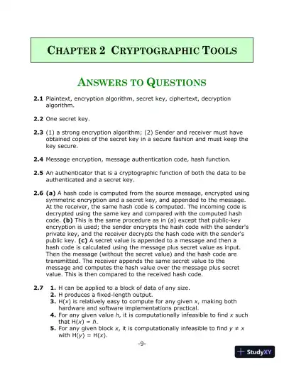 Solution Manual for Computer Security: Principles and Practice, 4th Edition - Page 8 preview image